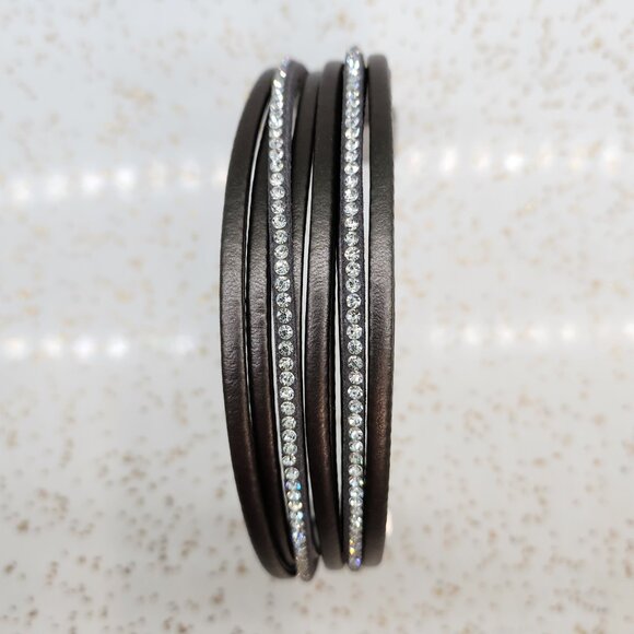 BFD-Multi Strand Bracelet with Rhinestones - Picture 3 of 6